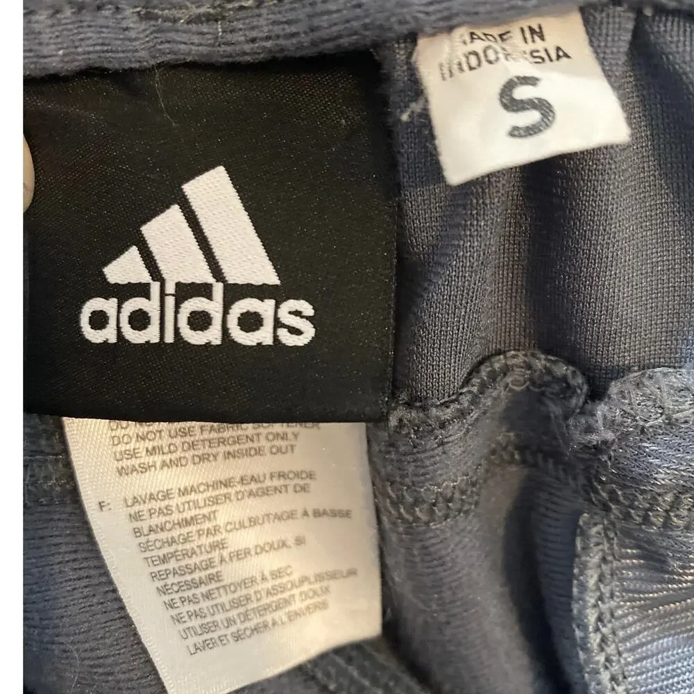 Adidas Mens Climalite Track Pants Gray White Side Stripe Athletic Small AT5294